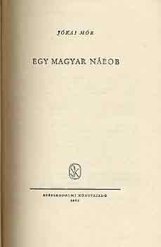 Egy magyar nábob  című könyvünk borítója