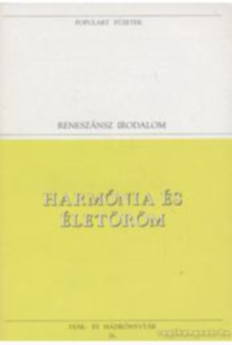 Harmónia és életöröm (Populart füzetek) című könyvünk borítója