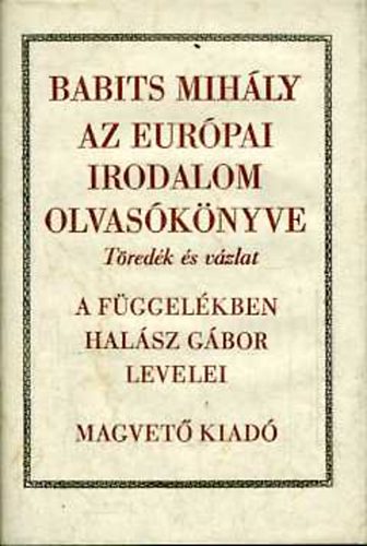 Az európai irodalom olvasókönyve (Töredék és vázlat)