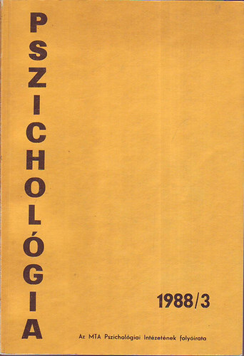 Pszichológia 1988/3.