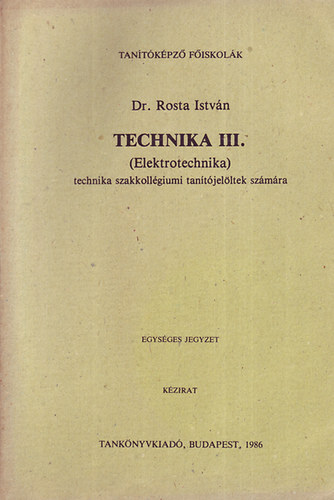 Technika III. (Elektrotechnika)