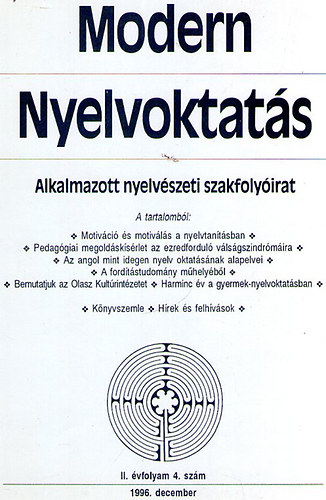 Modern nyelvoktatás 1996. szeptember