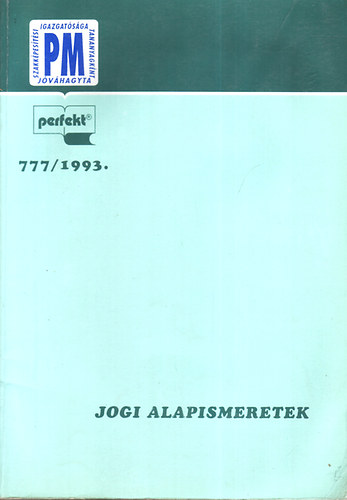 Jogi alapismeretek - 777/1993