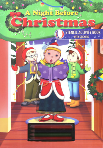 A Night Before Christmas stencil activity book with stickers